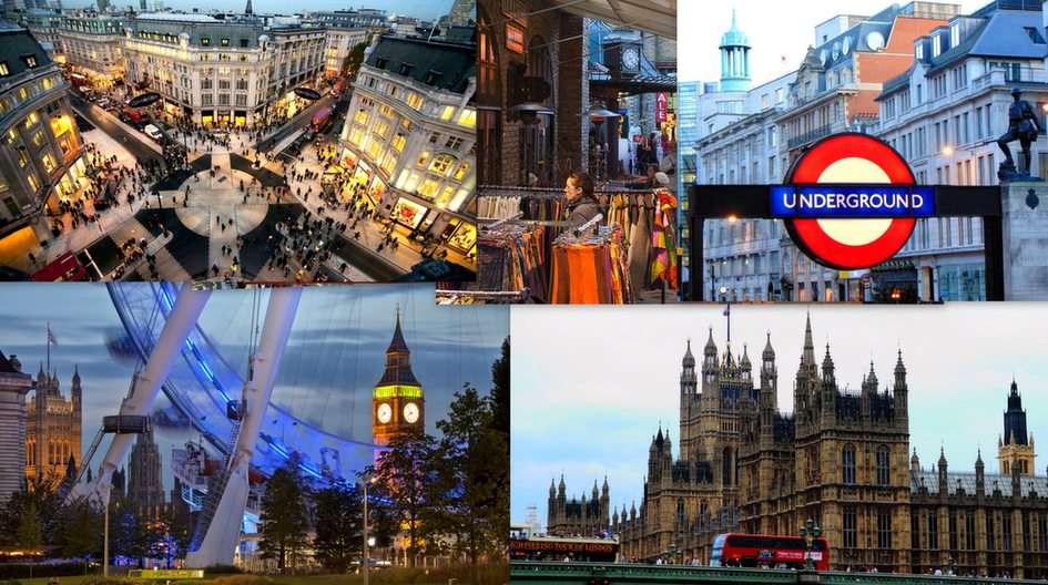 Londen collage puzzel online van foto