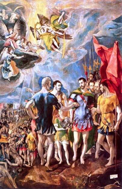 El Martirio de San Mauricio. El Greco online παζλ