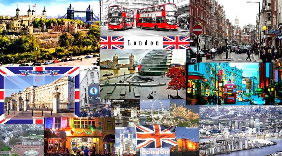 Colaj londonez puzzle online din fotografie