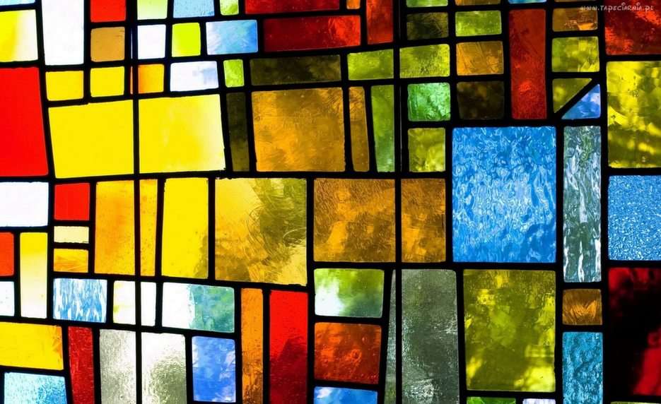 Kleurrijke glazen puzzel online van foto