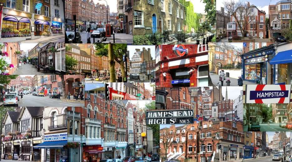 ロンドンのコラージュ 写真からオンラインパズル