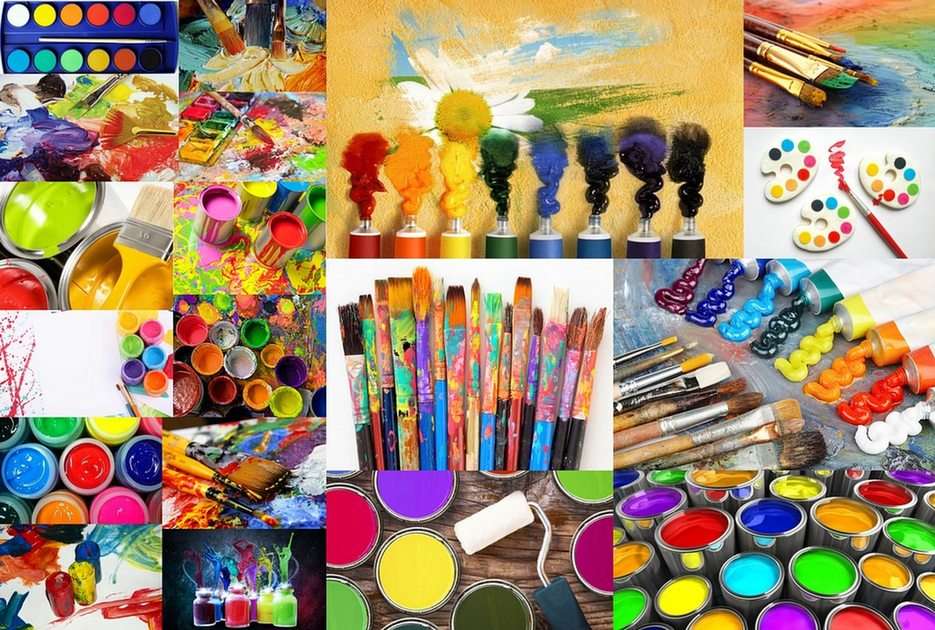 Brushes and paints online puzzle