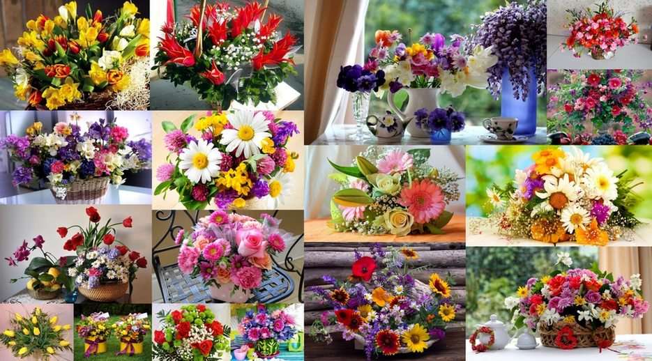 Flower arrangements puzzle online from photo