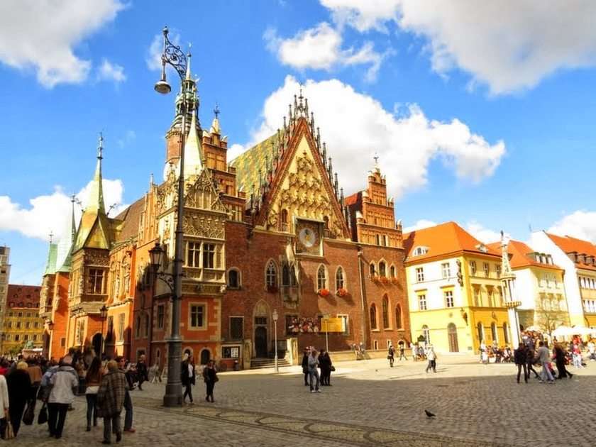 Hôtel de ville de Wrocław - la capitale européenne des cultures puzzle en ligne