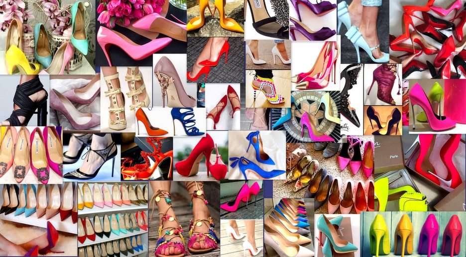 Обувки, ботуши, обувки ... онлайн пъзел