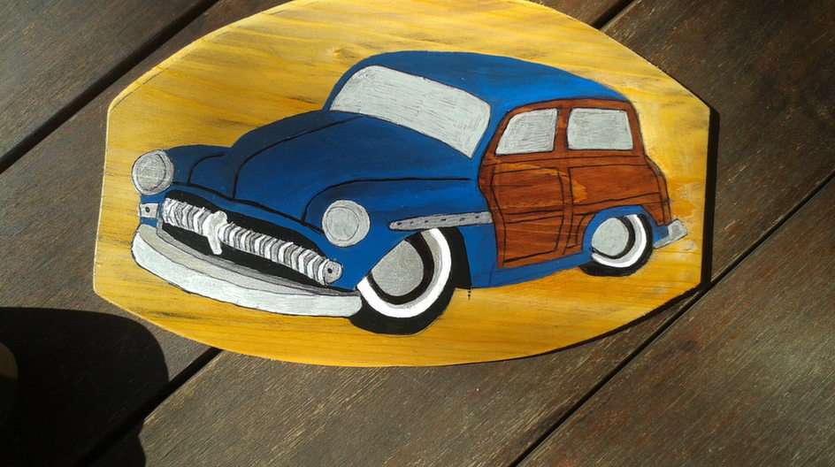 1950 carro Woodie puzzle online