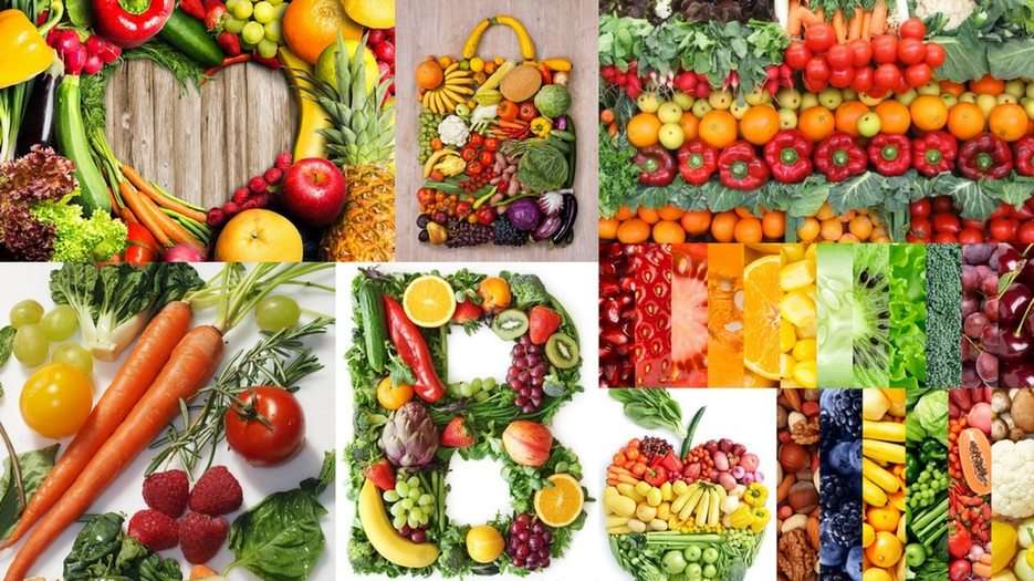 Vitamines de fruits et légumes puzzle en ligne
