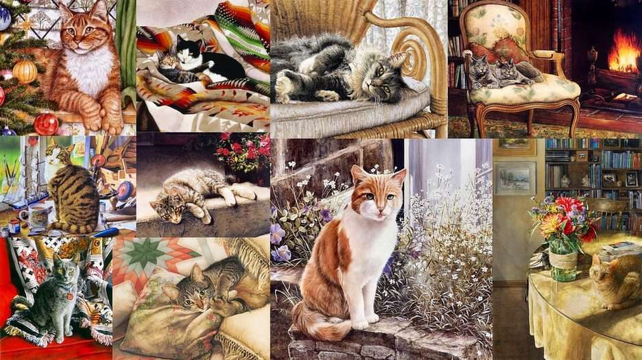 Cats puzzle online from photo