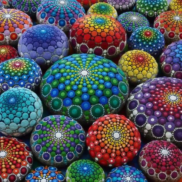 mandala stones puzzle online from photo