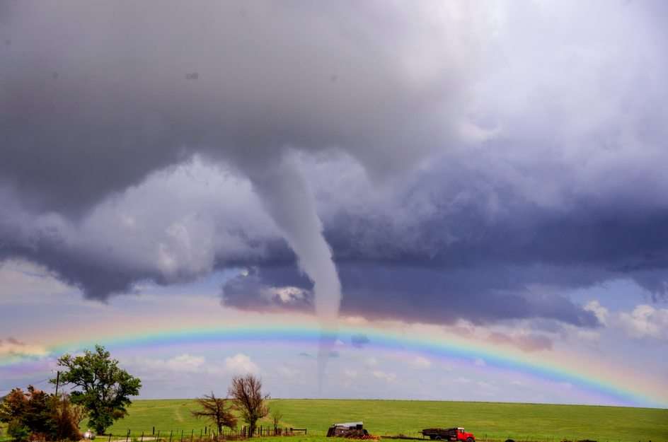 tornado rainbow puzzle online from photo