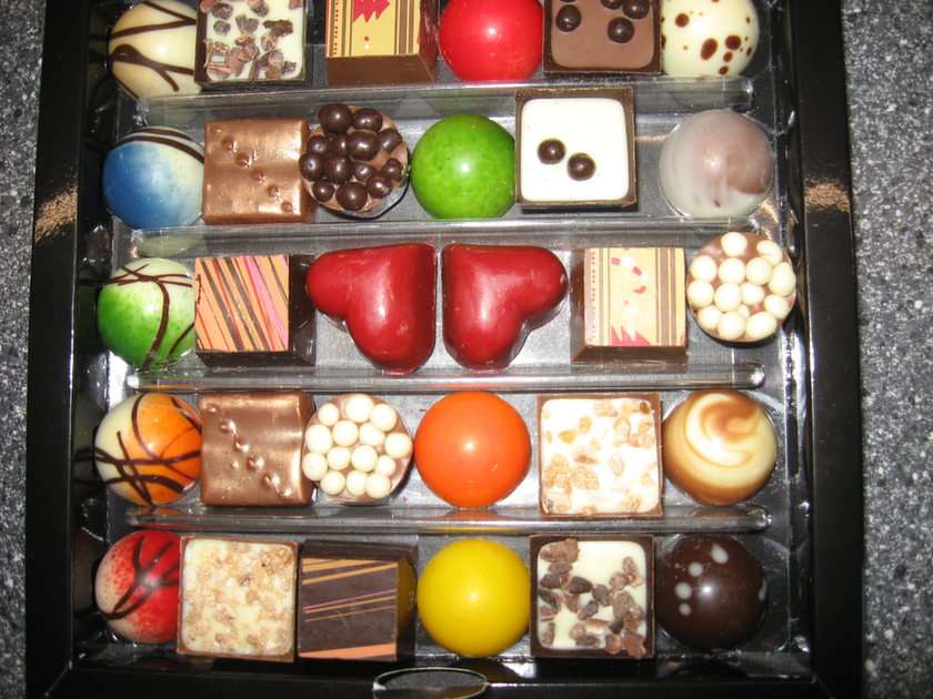 шоколадови бонбони онлайн пъзел