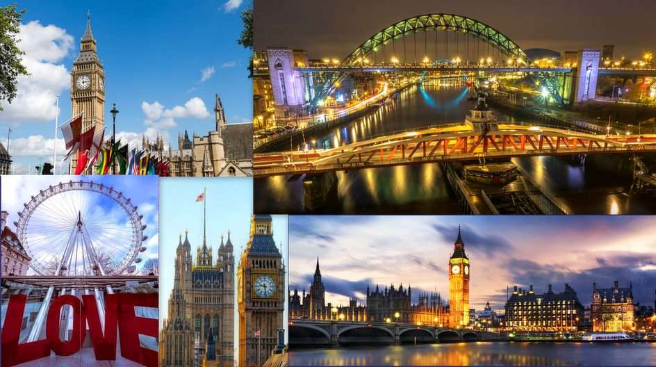 London collage puzzle online from photo