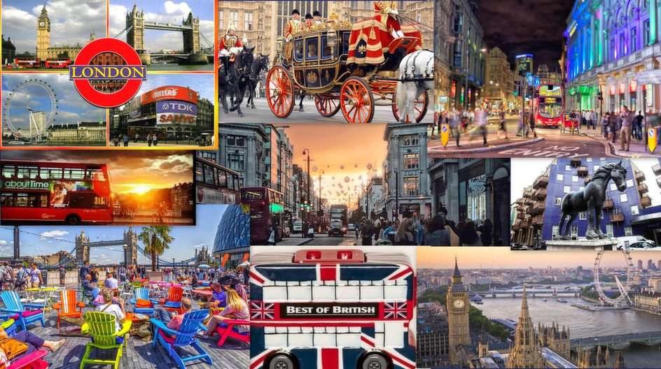 London collage puzzle online from photo