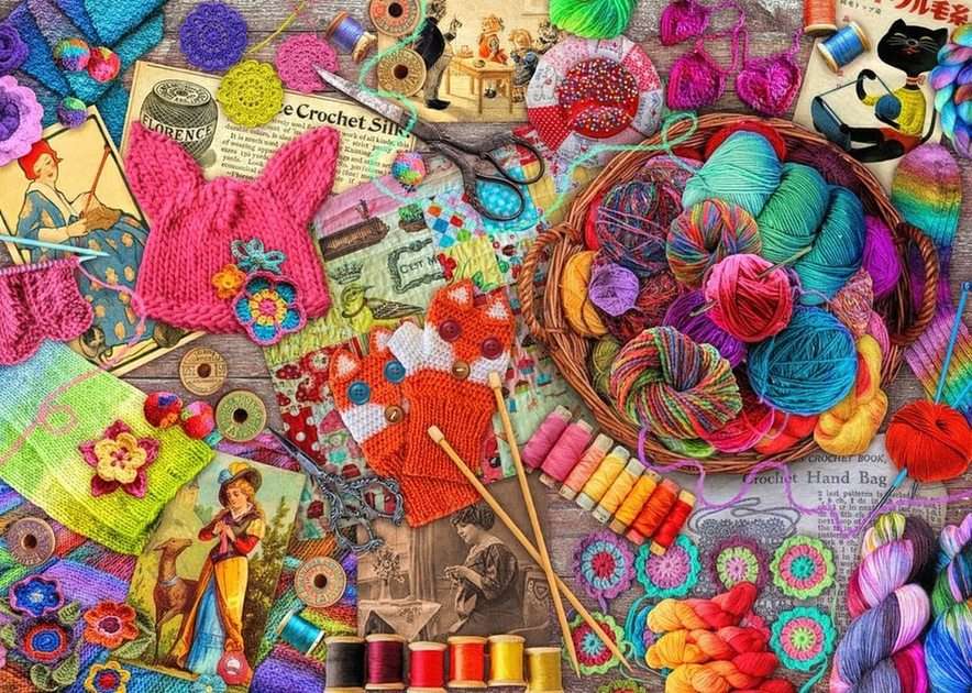 Needlework puzzle online from photo
