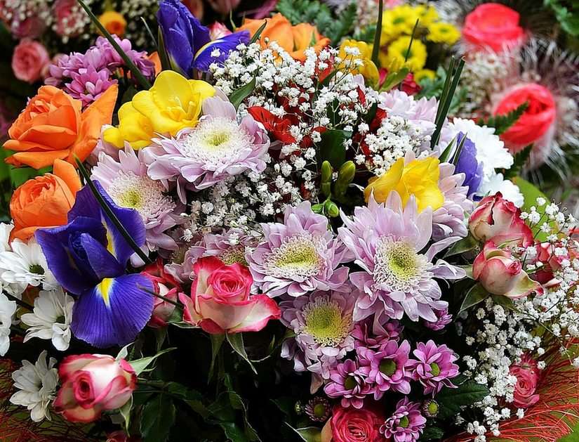 Bouquet de fleurs puzzle en ligne à partir d'une photo
