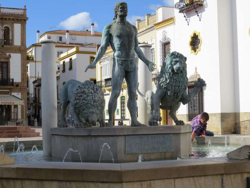 Hercule avec deux lions puzzle en ligne