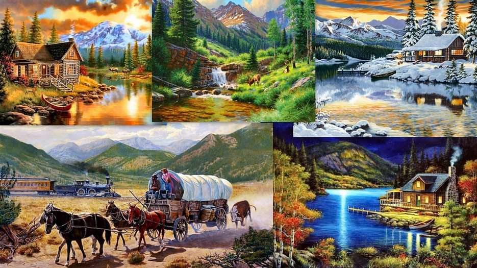 In the mountains puzzle online from photo