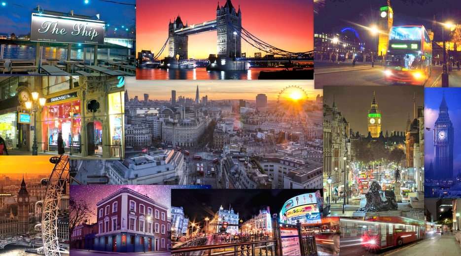 Londres la nuit puzzle en ligne à partir d'une photo