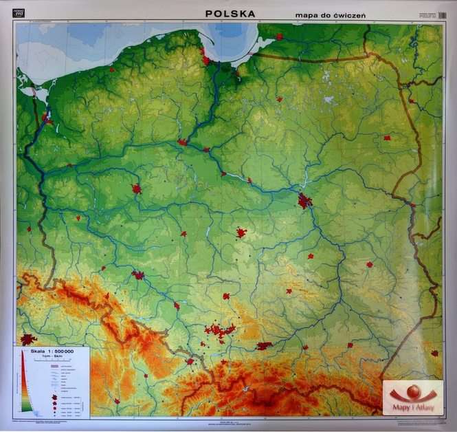 χάρτης της Πολωνίας 2 παζλ online από φωτογραφία