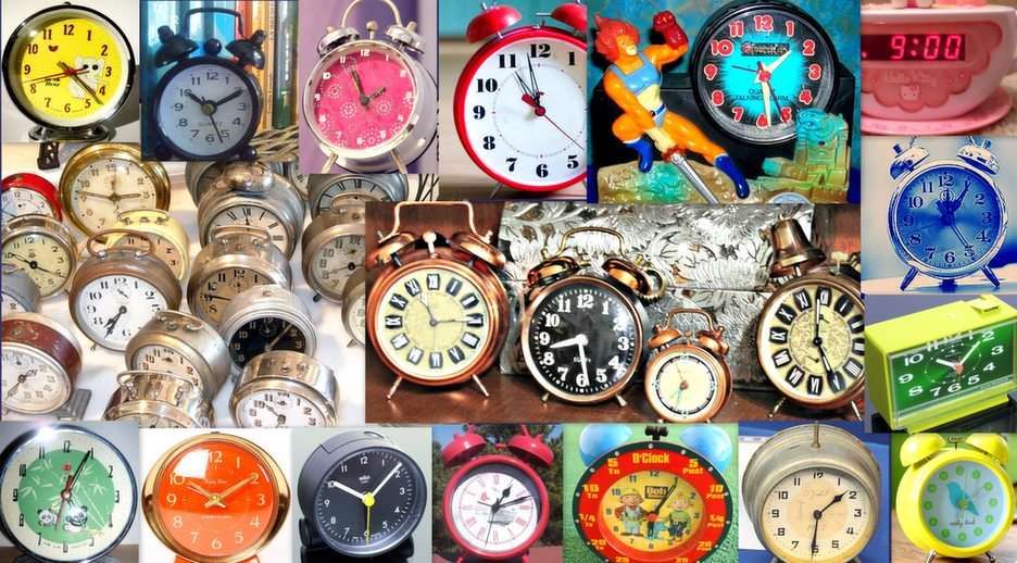 Alarm clocks puzzle online from photo