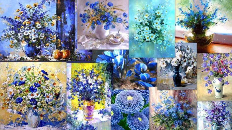 Bloemen collage online puzzel
