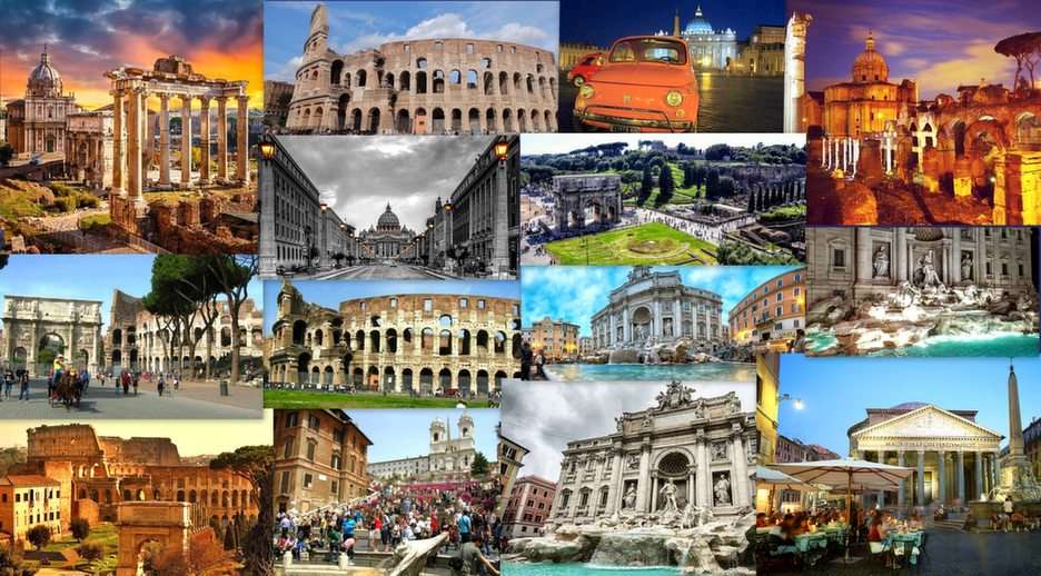 Róma-kollázs puzzle online fotóról