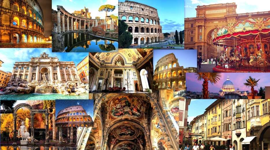 ローマ-コラージュ 写真からオンラインパズル