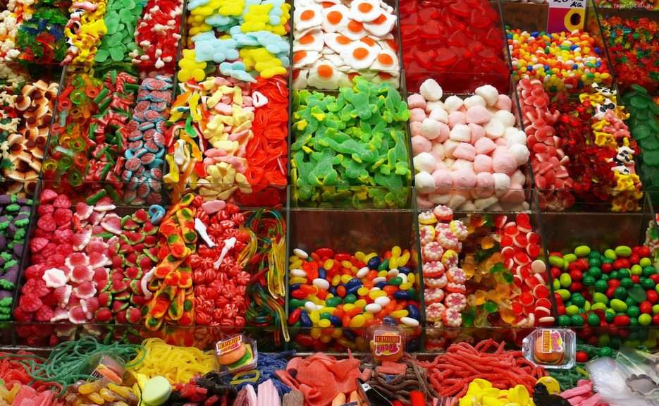Colorful sweets puzzle online from photo