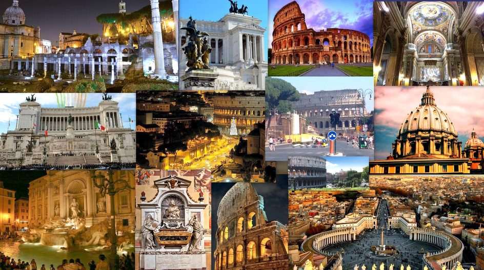 Rome-collage puzzle online from photo