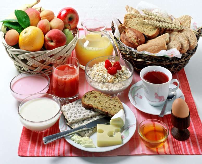 Breakfast puzzle online from photo