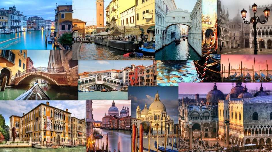 ヴェネツィア-コラージュ 写真からオンラインパズル