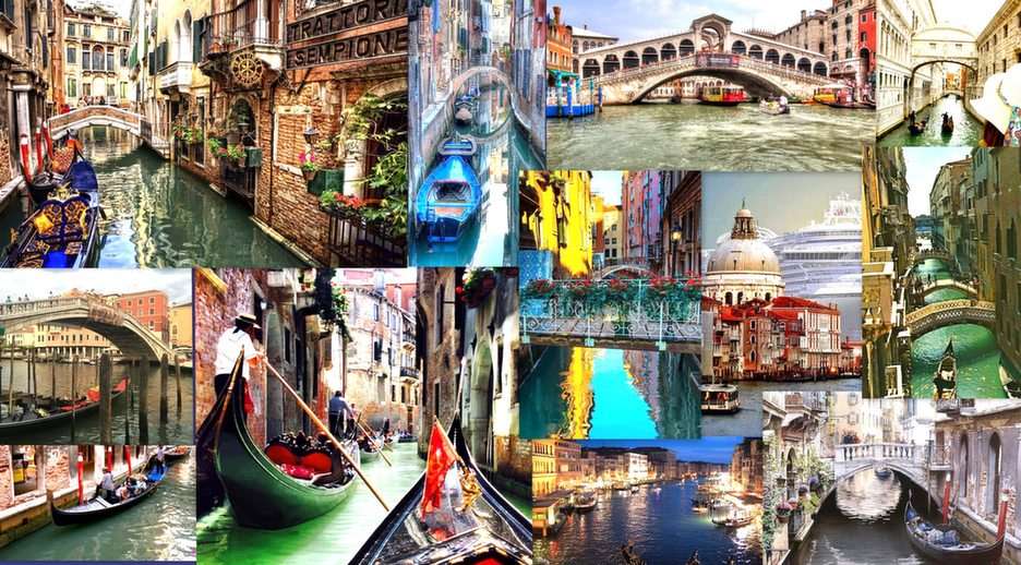 Colagem de Veneza puzzle online a partir de fotografia