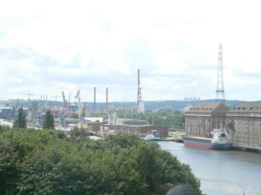 Utsikt över Gdańskfragmentet Pussel online