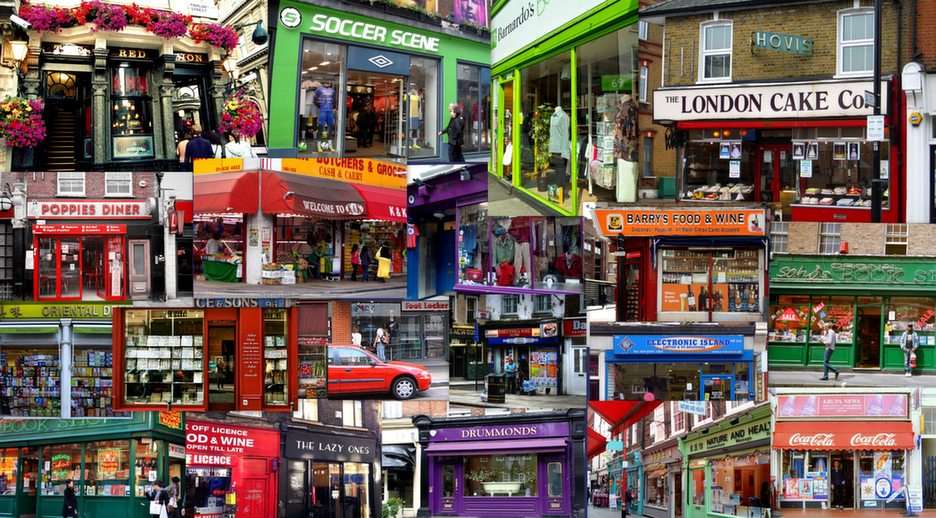 Καταστήματα στο Λονδίνο παζλ online από φωτογραφία