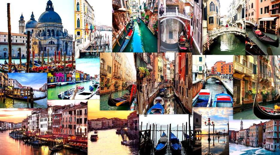 Benátky koláž online puzzle