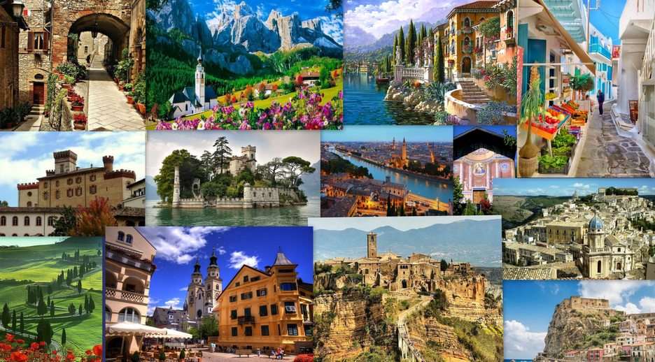 Italien-Landschaften Online-Puzzle