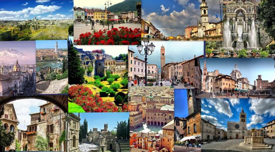 Itálie koláž online puzzle