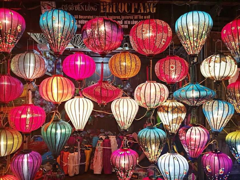 Lanterns puzzle online from photo