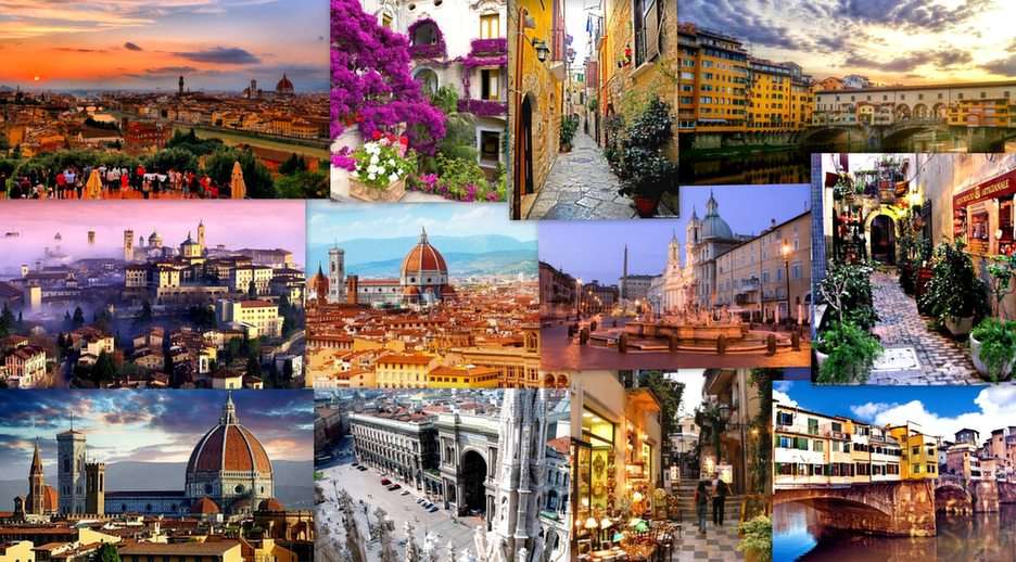 Florence-collage puzzle online from photo