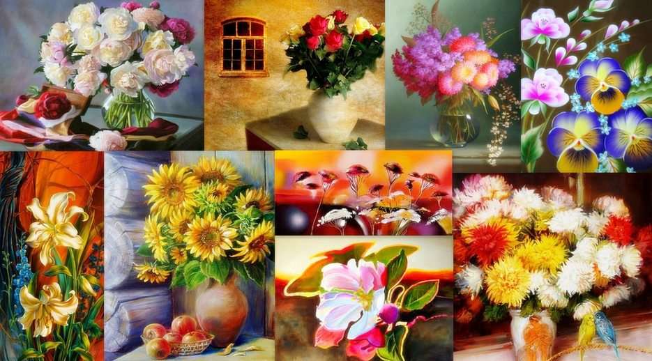 Flori - pictură puzzle online