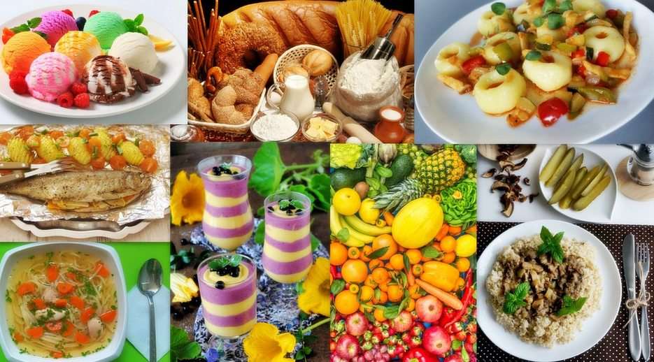 Food puzzle online from photo