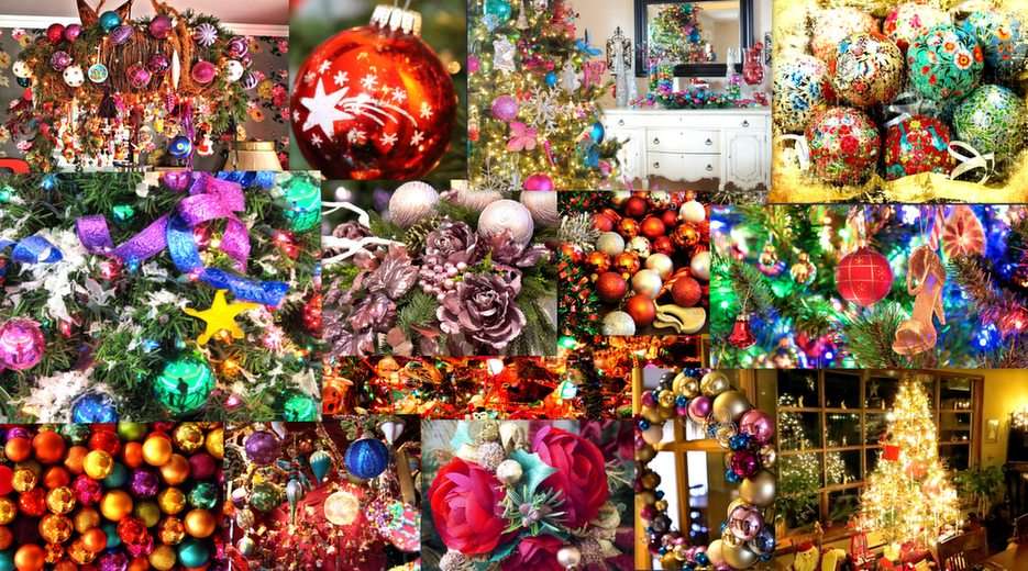 Vánoční koláž puzzle online z fotografie