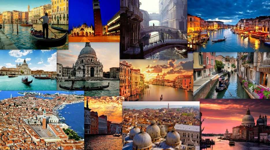 Colagem de Veneza puzzle online a partir de fotografia