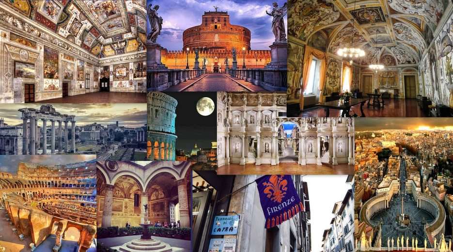 Rom-collage pussel online från foto
