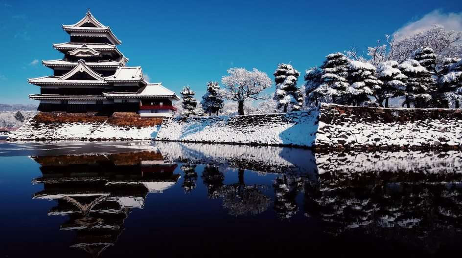 Япония Зима пазл онлайн из фото