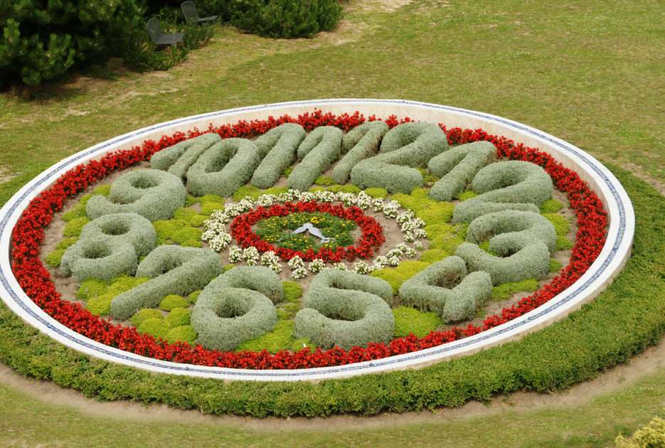 Flower clock puzzle online from photo
