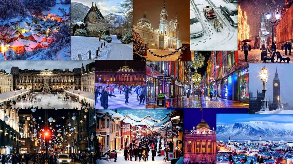 Winter in the city puzzle online from photo