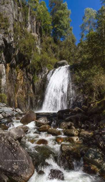 Altai waterfall puzzle online from photo