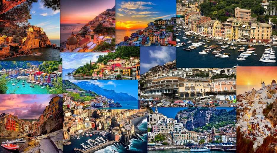Italy-collage puzzle online from photo