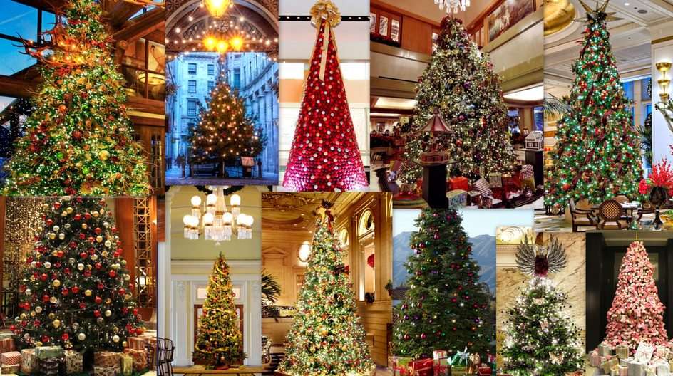 χριστουγεννιάτικα δέντρα online παζλ